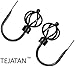 TEJATAN - Curtain Holdbacks for Draperies – Color - Black, Set of 2 (1 Pair) (Can Also be Known as - Curtain Hooks for Wall, Curtain Holdback, Curtain Ties, tie Backs for Curtains, Pullbacks)