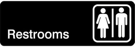 Amazon サインプレート トイレ 男女兼用 Restrooms 並行輸入品