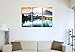 My Easy Art- Mountain Wall Art Decor Lake and Trees Forest in National Park Canvas Pictures Artwork 3 Panel Nature Landscape Painting Prints for Home Living Dining Room Kitchen