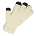 IT'S RIDIC! Warm Knitted Stretch touchscreen/texting winter gloves with a soft texture. Just thick enough to not be bulky. Off-White