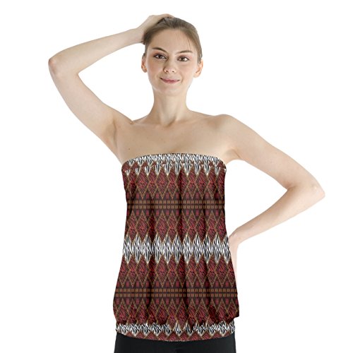 PattyCandy Women's African Wild Animal Skin Pattern Strapless Tube Top - 3XL