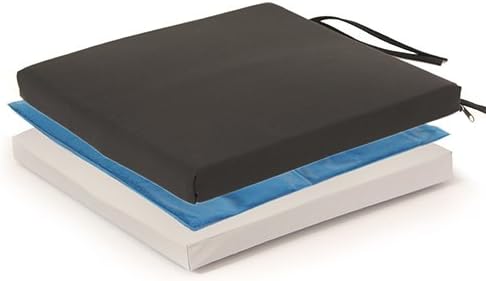 Protekt Breathable Gel Wheelchair Cushion with Straps - 18" x 16" x 2"