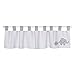 Safari Chevron Window Valance - Chevron Body, Gray Dot Tabs, Elephant Appliques, Tab Top, Gray and White, 56 in x 15 in