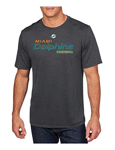 NFL Miami Dolphins Men's Legendary Series Shirt, Large, Charcoal Heather