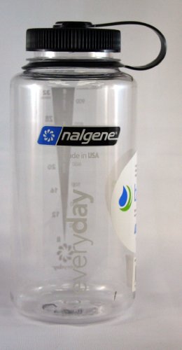 Nalgene Wide Mouth Bottle - 32 oz., Clear w/ Black Cap