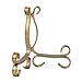 mDesign Decorative Metal Display Easel, Cookbook Holder, and Plate Stand for Kitchen and Household Storage of Tablets, Books, Plates, Pictures, Displays - Medium - Aged Brass