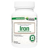 Nature's Wonder Iron (Ferrous Sulfate) 65mg Supplement, 120 Count