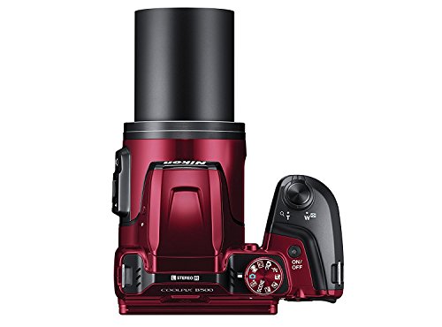 Nikon-COOLPIX-B500-16MP-40x-Optical-Zoom-Digital-Camera-Bundle-includes-Camera-4-AA-Rechargeable-Batteries-Charger-MH-73-Cables-and-More-Red