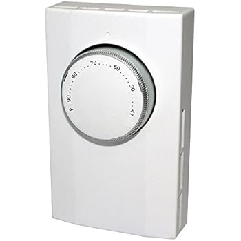 KING K101 Single Pole Line Voltage Thermostat 120Volt/240Volt, White