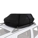 Oanon 20 Cubic Car Cargo Roof Bag - Waterproof Duty Car Roof Top Carrier - Easy to Install Soft Rooftop Luggage Carriers with Wide Straps 20 Cubic Feet