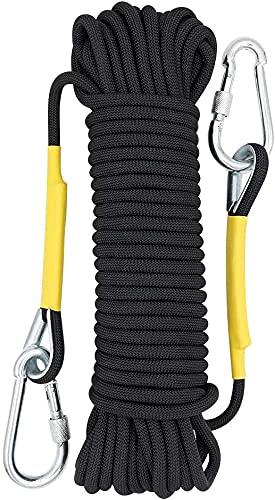 X XBEN Multi-use 8mm 10m Outdoor Rope Home Emergency Escape Ropes, Black Multifunctional Cord Safety Rope for Magnetic Fishing Hiking Caving Camping — image 1