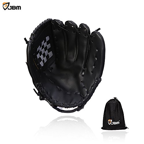 JBM Baseball Glove Infield Mitt Glove (10.5â€ 11.5â€ 12.5â€) Left Hand Synthetic Leather Soft Durable For Adult Youth Kids - Brown Blue Black