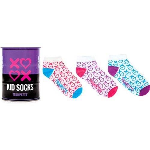 Trumpette XOXO Kids Socks in Tin Can, 4-7 Years