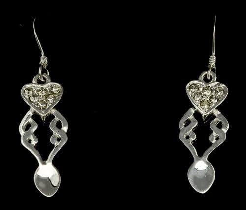 Lovespoon Earrings in Sterling Silver - DC32CZER