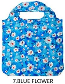 Amazon Co Jp ファッション ハンドバック エコバッグ デザイナーズ プリエコ ラージサイズ Blue Flower Hw09 アパレル サマー おもちゃ