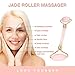 Jade Roller Massager, CHARMINER Anti-Aging Facial Roller Therapy 100% Natural Rose Quartz Slimming Tools for Face Skin Neck Eye Body Massage