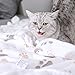 Allisandro 350 GSM-Super Soft and Premium Fuzzy Flannel Fleece Pet Dog Blanket, The Cute Print Design Washable Fluffy Blanket for Puppy Cat Kitten Indoor Outdoor, White, 32 x 24 Inches