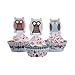 Ginger Ray Patchwork Owl Cupcake Cases & Cake Topper Decoration Set, Mixed