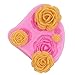 Longzang Flowers Silicone Fondant Sugar Craft Mold, Small, Pink