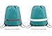 Teal-Blue-Drawstring-Backpacks-Bags-in-Bulk Reflective Gym Bag 10 Pack, Sports String Back Packs Sackpack Cinch Bags