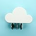 QTMY White Cloud Magnetic Wall Key Holder (White)