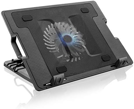 URBAN KINGS Laptop Cooling Stand Metal Mesh Surface with Silent Fan & USB Port,Notebook Cooling Partner