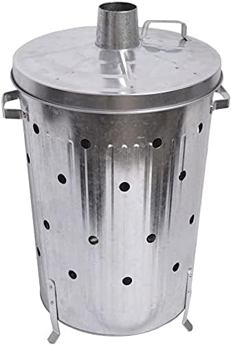 Trendi 90 Litre Galvanised Metal Incinerator Garden Rubbish Burner
