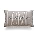 Hofdeco Lumbar Pillow Case Tan Grey His and Her Love Script HEAVY WEIGHT FABRIC Cushion Cover 12x20 (1Pc Tan Sweet Home)