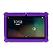 Turpro Kids' Shockproof Silicone Case for Chromo Inc 7 inch, Alldaymall A88X, Dragon Touch Y88X Plus/Y88X, VURU A33, NPOLE 7 Inch Tablet (Purple 2)
