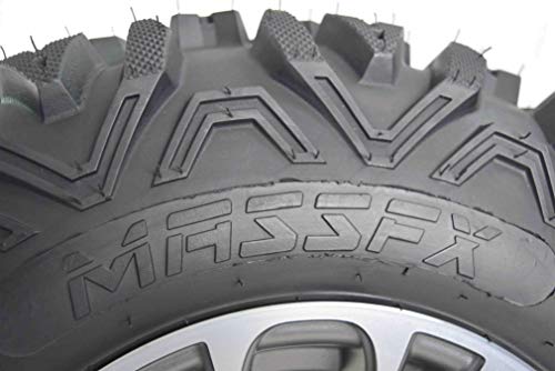 MASSFX KT 26x9-12 26x11-12 Tires w/Gunmetal 12x7 4/156 Gun Metal ATV UTV Rims Wheel & Tire Kit with Lug Nuts