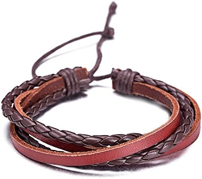 Fashion Unisex Charms Jewelry Brown Geometry Rope Chain Bracelets
