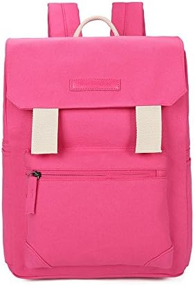 Canvas shoulder bag female / Japanese and Korean version of the school wind high school students leisure travel simple backpack / junior high school student bag girl ( Color : Red )