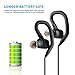 Acekool Bluetooth Headphone, Wireless In-Earphone Sports Stereo Earbuds with Microphone, Support APT-X Low Latency & Water Resistant Secure Fit for Running Exercising (Black)