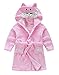 Taiycyxgan Little Girl's Coral Fleece Bathrobe Unisex Kids Robe Pajamas Sleepwear Pink Cat 110