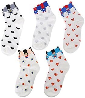 HelloClaire Super Cute Superhero Character Socks Made In Korea (Set of 5)