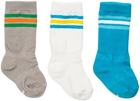 Cheski Baby Boys' Knee Socks Stay Put on Baby's Kicking Legs ~ Classic Athletic 3 Pair