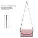 befen Full Grain Leather Wristlet Clutch Crossbody Phone Wallet, Mini Cross Body Bag with Shoulder Strap/Wrist Strap/Card Slots - Mauve
