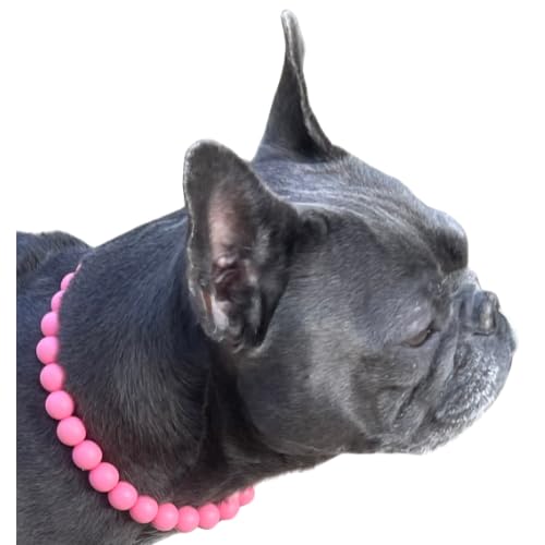 Dog Necklace (X-Small (12"), Solid, Bubble Gum