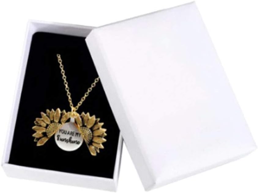 AKAMAS Sunflower Necklace Chain Pendant Jewelry Decoration for Women,You Are My Sunshine