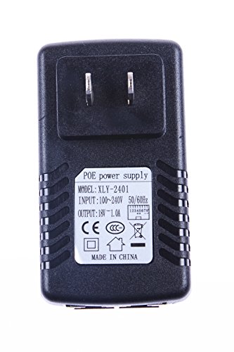 LM YN 18V 1A POE Power Supply Injector Ethernet Adapter with Wall Plug IEEE 802.3AF Compliant 10/100Mbps for IP camera, IP phone, Wireless IP point and other PoE devices - Thumbnail 5
