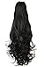 Ponytail Hair Extensions Natural Black Long Curly With Claw Clip in 24 inches Ponytail Hairpiece Weave Pony Tail Synthetic Hair