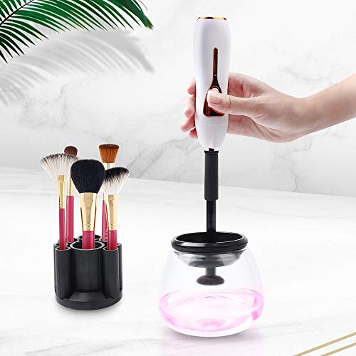 Vech Pro Makeup Brush Cleaner & Dryer Kit - The Best Professional Makeup Brush Cleaning Tool: Washing and Drying All Cosmetic Make Up Brushes in 30 Seconds - Natural Cleaning Solution for Makeup Brush