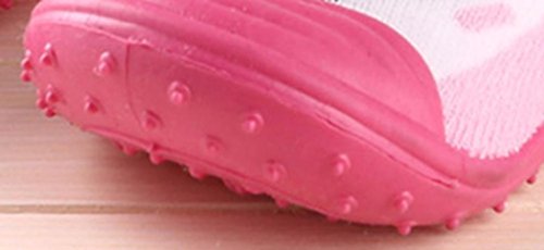 Witspace Newborn Baby Sole Soft Cartoon Shoes Infants flooring Antiskid Rubber Boots (Hot Pink, 3-4 Years)