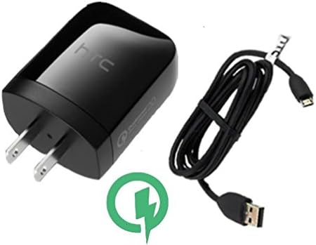 Rapid Quick Charge 3.0 HTC One (M8) max Wall Kit will Charge up in a blink, up to 80% faster than conventional chargers! [3ft Cable, 20W Dual Voltage!]