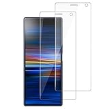 MoKo Compatible with Sony Xperia 10 Plus Screen Protector, [2-Pack] [Anti-Scratch] 9H Hardness High Clear Tempered Glass Film Fit Sony Xperia 10 Plus Screen Protector 6.5 Inch 2019 - Clear
