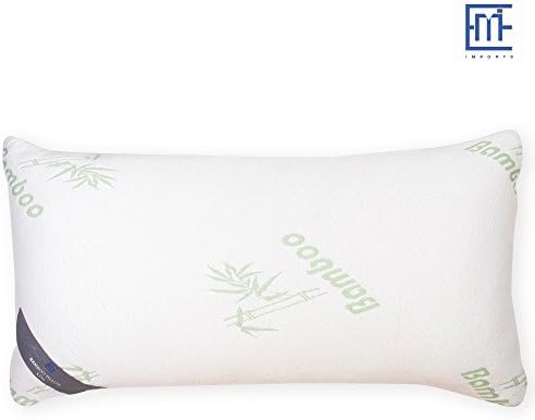 EM Imports Bamboo Shredded Memory Foam Pillow: Adjustable, Ultra Cool Removable Bamboo Cover, Hypoallergenic, Hotel Quality Comfort - Sleep Well Tonight - King Size