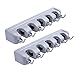 Pack of 2 Mop and Broom Holder Wall Mount Storage with 6 Foldable Hooks, Heavy Duty Garage & Garden Tools Hanger Rack, Commercial Kitchen Closet Wall Organizer (18 Months Warranty)