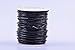 KONMAY 2.0mm Round Real Leather Cord, 25 Yards Black Leather String Cord for Jewelry Making, Necklaces, Bracelets and Crafting