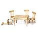 Lowpricenice 5pcs Wooden Dining Table Chair Model Set 1:12 Dollhouse Miniature Furniture