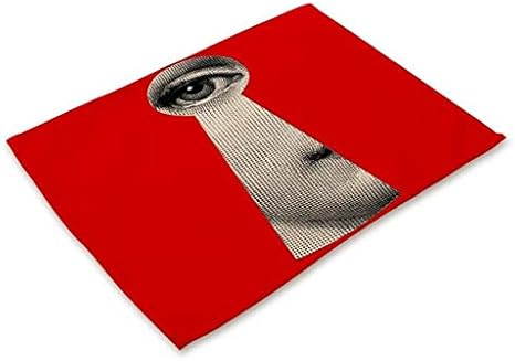 Amazon 16 6p 印刷されたリネンプレイスマットランチョンマットテーブルマット現代の女性は夕食のテーブルマットコースターホーム12月wholese Fg840をからポリエステル ウォールステッカー オンライン通販